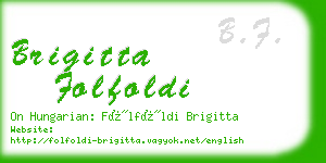 brigitta folfoldi business card